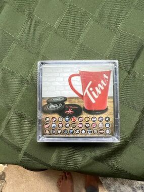 Tim's Collectible 4 Coaster set Vancouver Canucks.